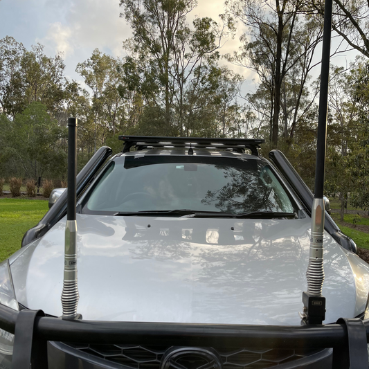 DUAL SNORKELS 2012-2020 MAZDA BT-50 4” Stainless (Mid-Entry)