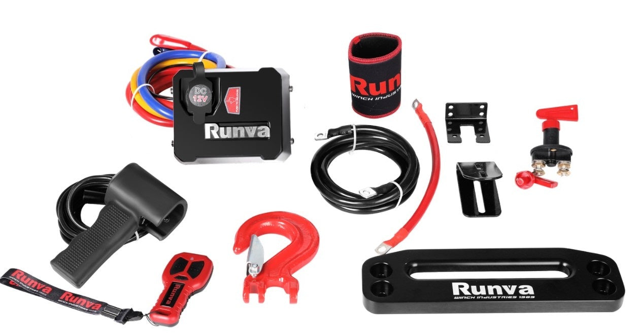 RUNVA EWL12000 12V WITH SYNTHETIC ROPE