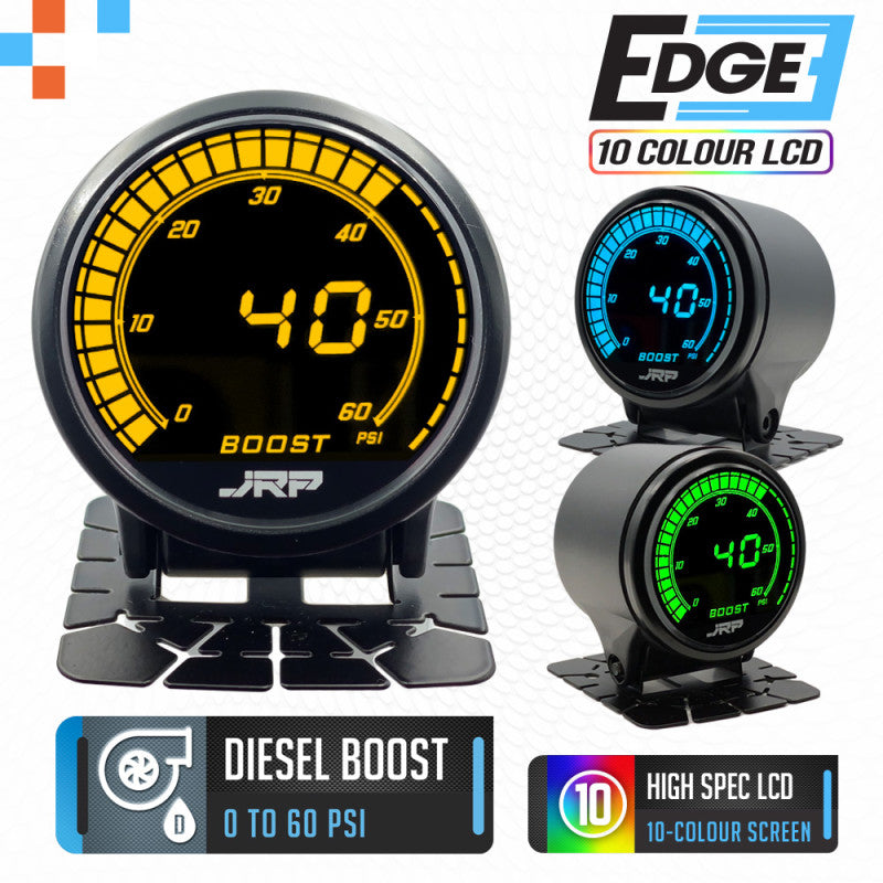 0-60PSI JRP Edge Digital Diesel Boost Gauge Kit 52mm