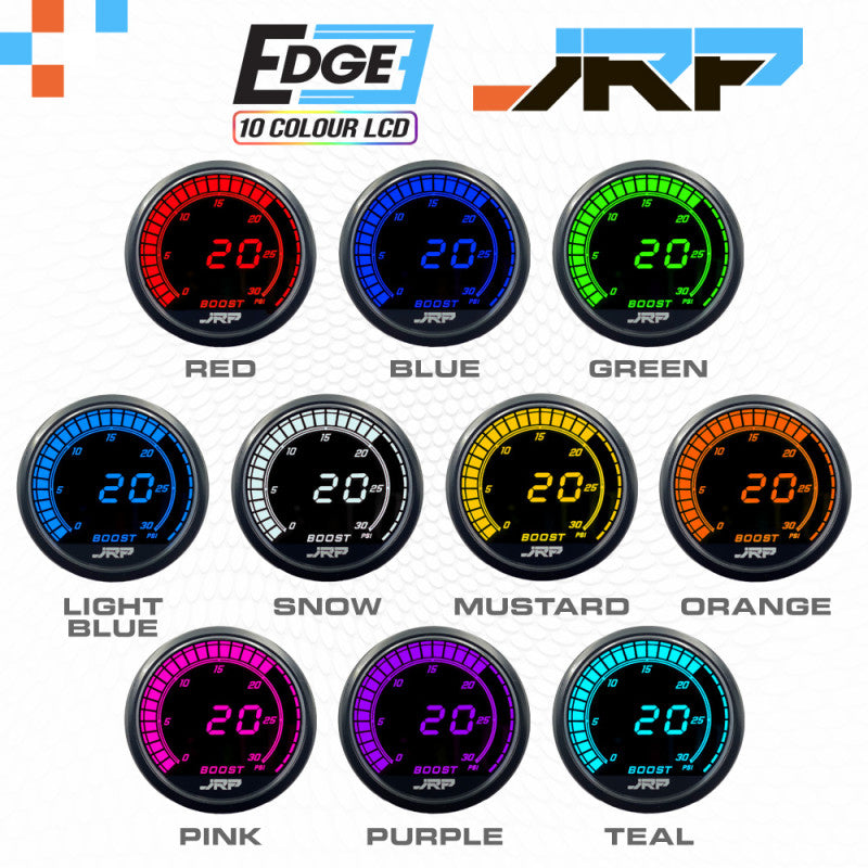 0-30 PSI Diesel Boost JRP Edge Digital Gauge Kit 52mm