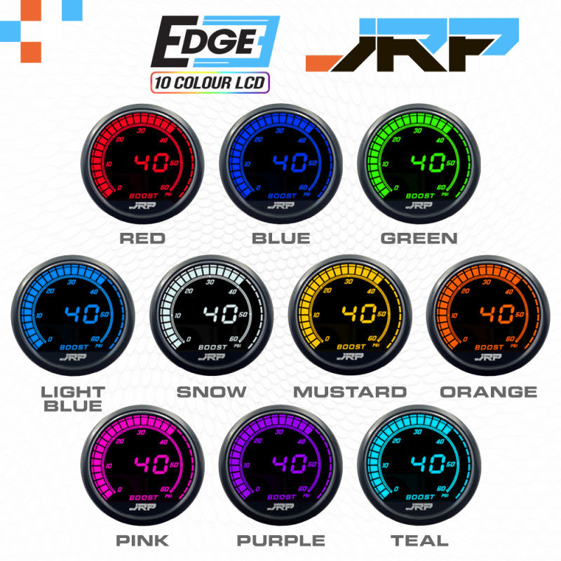 0-60PSI JRP Edge Digital Diesel Boost Gauge Kit 52mm