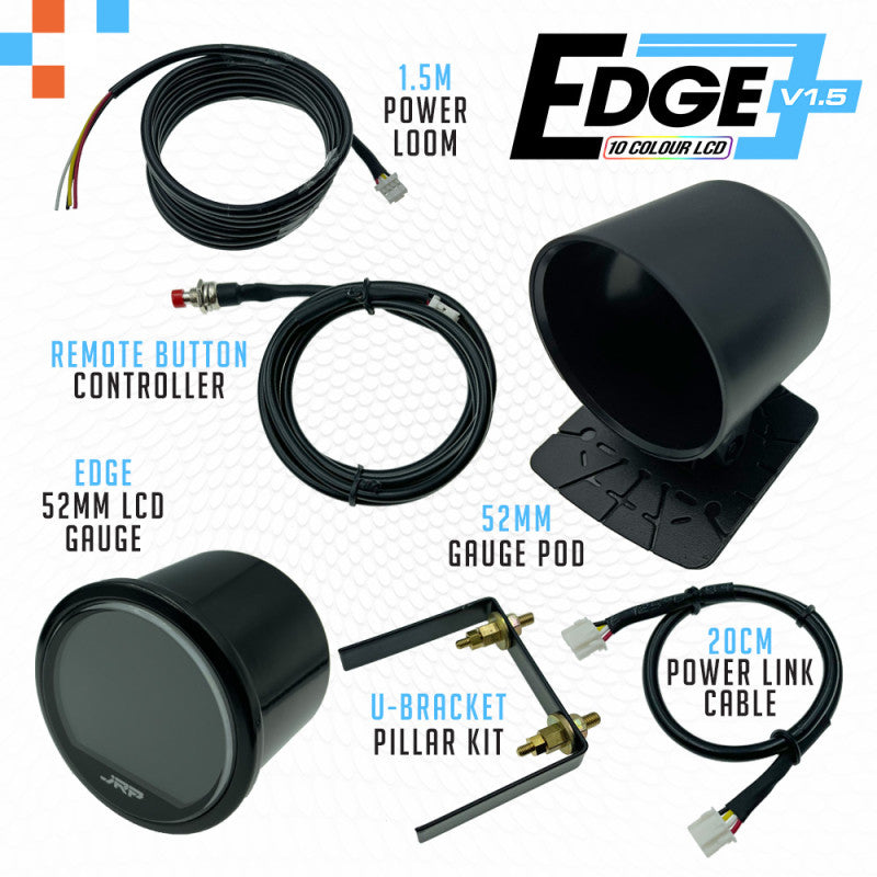 JRP Edge Digital Engine Water Temp Gauge Kit 52mm 0-120c