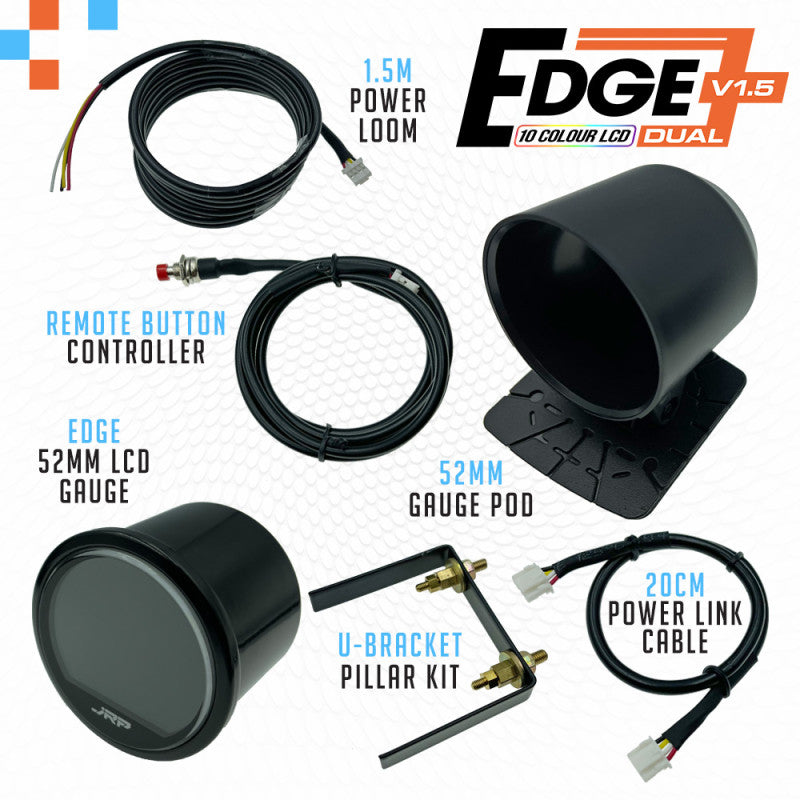 JRP Edge Dual Digital Boost + EGT Gauge Kit 52mm