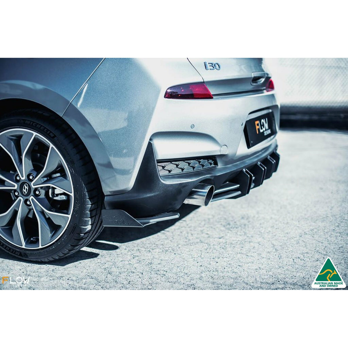 FLOW DESIGNS HYUNDAI I30 N-LINE HATCH PD (2018-CURRENT) FLOW-LOCK REAR DIFFUSER