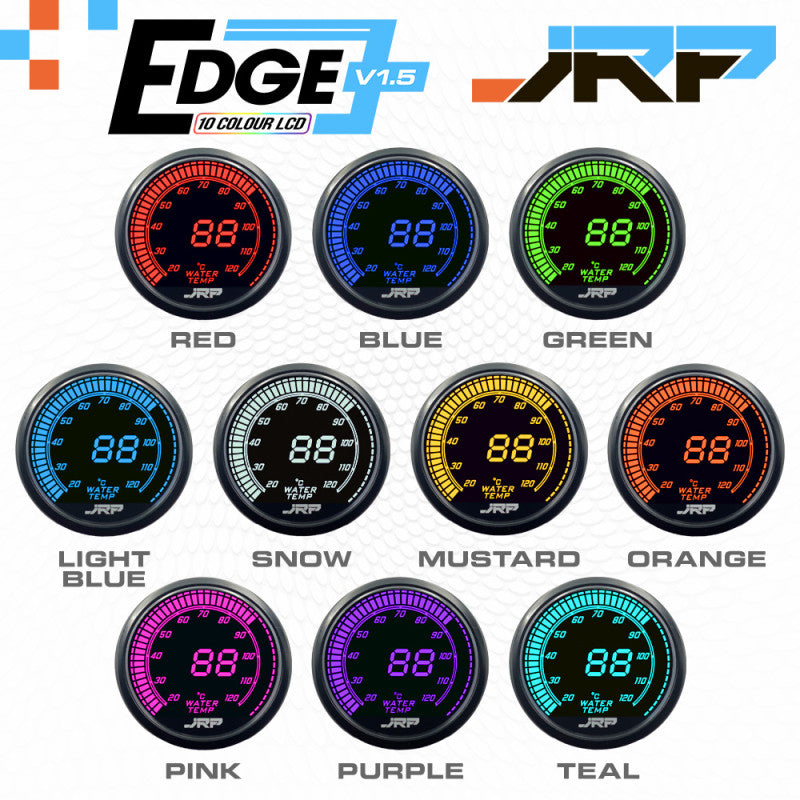 JRP Edge Digital Engine Water Temp Gauge Kit 52mm 0-120c