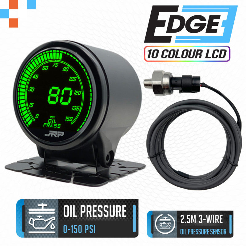 JRP Edge Digital Oil Pressure Gauge Kit 150 PSI 52mm